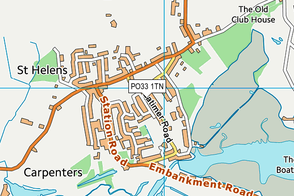 PO33 1TN map - OS VectorMap District (Ordnance Survey) PO33 1TN map - OS VectorMap District (Ordnance Survey)