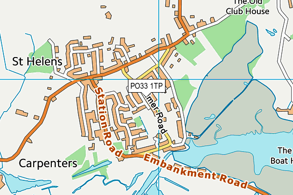PO33 1TP map - OS VectorMap District (Ordnance Survey) PO33 1TP map - OS VectorMap District (Ordnance Survey)