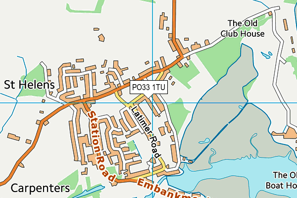 PO33 1TU map - OS VectorMap District (Ordnance Survey) PO33 1TU map - OS VectorMap District (Ordnance Survey)