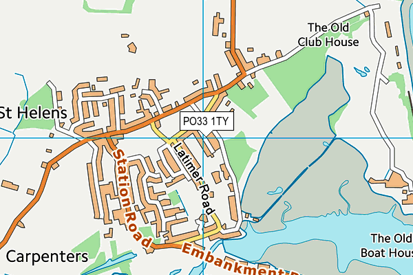 PO33 1TY map - OS VectorMap District (Ordnance Survey) PO33 1TY map - OS VectorMap District (Ordnance Survey)