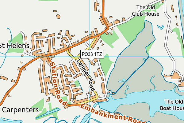 PO33 1TZ map - OS VectorMap District (Ordnance Survey) PO33 1TZ map - OS VectorMap District (Ordnance Survey)