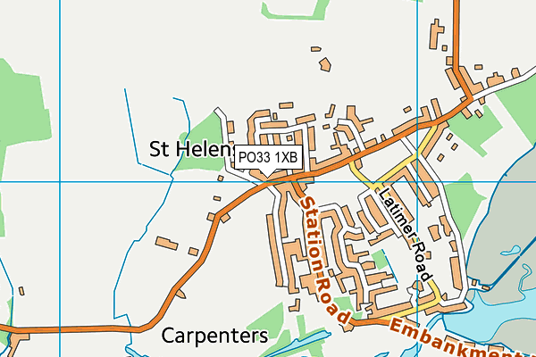 PO33 1XB map - OS VectorMap District (Ordnance Survey) PO33 1XB map - OS VectorMap District (Ordnance Survey)