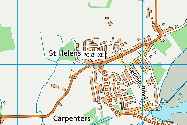 PO33 1XE map - OS VectorMap District (Ordnance Survey) PO33 1XE map - OS VectorMap District (Ordnance Survey)