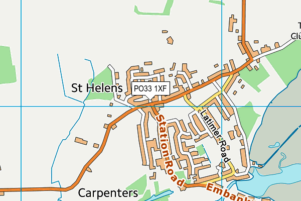 PO33 1XF map - OS VectorMap District (Ordnance Survey) PO33 1XF map - OS VectorMap District (Ordnance Survey)