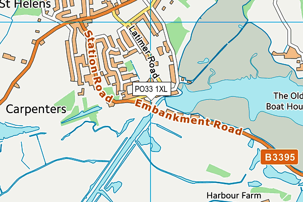 PO33 1XL map - OS VectorMap District (Ordnance Survey) PO33 1XL map - OS VectorMap District (Ordnance Survey)