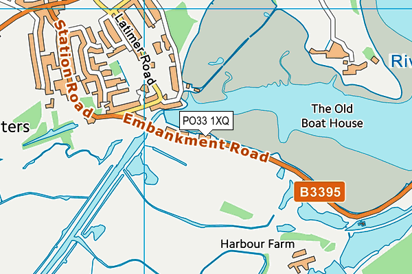 PO33 1XQ map - OS VectorMap District (Ordnance Survey) PO33 1XQ map - OS VectorMap District (Ordnance Survey)