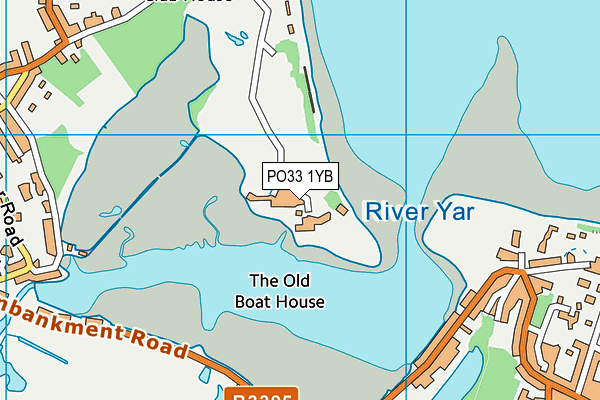 PO33 1YB map - OS VectorMap District (Ordnance Survey) PO33 1YB map - OS VectorMap District (Ordnance Survey)
