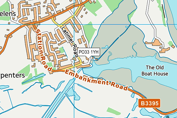 PO33 1YH map - OS VectorMap District (Ordnance Survey) PO33 1YH map - OS VectorMap District (Ordnance Survey)