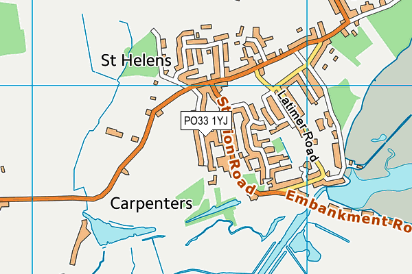 PO33 1YJ map - OS VectorMap District (Ordnance Survey) PO33 1YJ map - OS VectorMap District (Ordnance Survey)