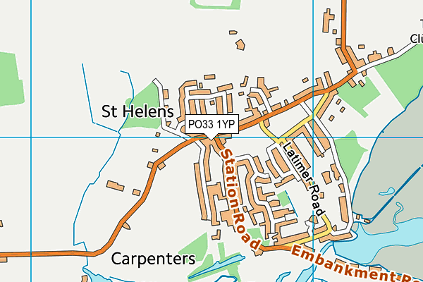 PO33 1YP map - OS VectorMap District (Ordnance Survey) PO33 1YP map - OS VectorMap District (Ordnance Survey)