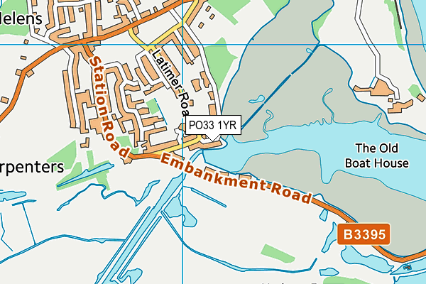 PO33 1YR map - OS VectorMap District (Ordnance Survey) PO33 1YR map - OS VectorMap District (Ordnance Survey)