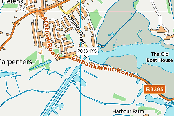 PO33 1YS map - OS VectorMap District (Ordnance Survey) PO33 1YS map - OS VectorMap District (Ordnance Survey)