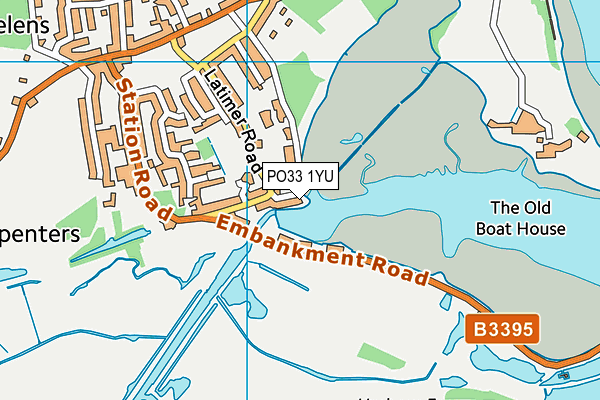PO33 1YU map - OS VectorMap District (Ordnance Survey) PO33 1YU map - OS VectorMap District (Ordnance Survey)