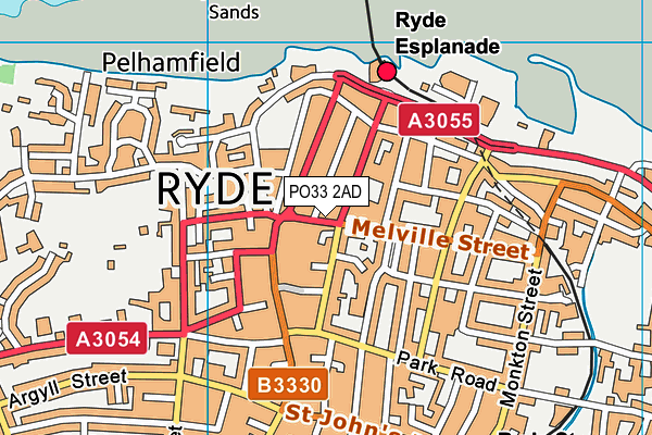 PO33 2AD map - OS VectorMap District (Ordnance Survey)