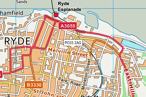 PO33 2AG map - OS VectorMap District (Ordnance Survey) PO33 2AG map - OS VectorMap District (Ordnance Survey)