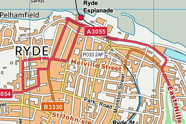 PO33 2AP map - OS VectorMap District (Ordnance Survey) PO33 2AP map - OS VectorMap District (Ordnance Survey)