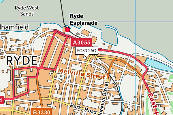 PO33 2AQ map - OS VectorMap District (Ordnance Survey) PO33 2AQ map - OS VectorMap District (Ordnance Survey)