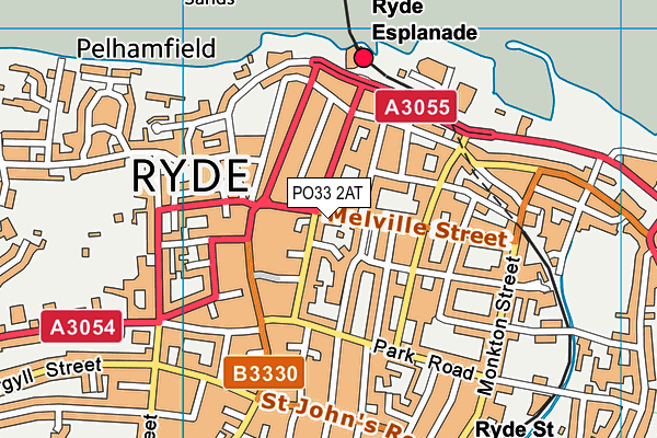 PO33 2AT map - OS VectorMap District (Ordnance Survey) PO33 2AT map - OS VectorMap District (Ordnance Survey)