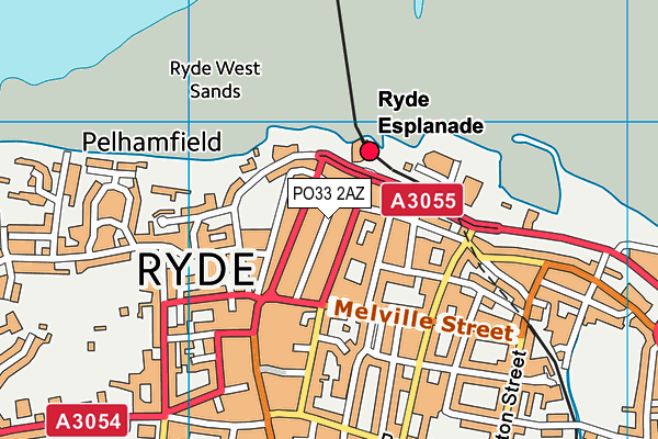 PO33 2AZ map - OS VectorMap District (Ordnance Survey) PO33 2AZ map - OS VectorMap District (Ordnance Survey)