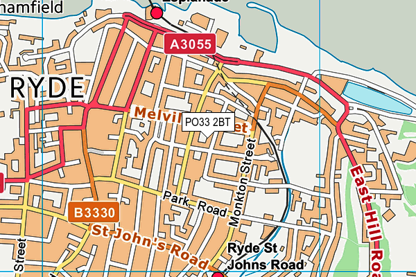 PO33 2BT map - OS VectorMap District (Ordnance Survey) PO33 2BT map - OS VectorMap District (Ordnance Survey)