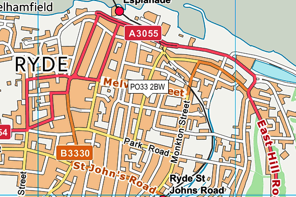 PO33 2BW map - OS VectorMap District (Ordnance Survey) PO33 2BW map - OS VectorMap District (Ordnance Survey)