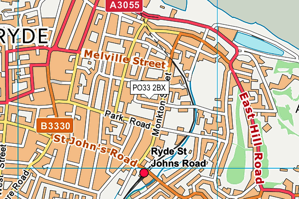PO33 2BX map - OS VectorMap District (Ordnance Survey) PO33 2BX map - OS VectorMap District (Ordnance Survey)