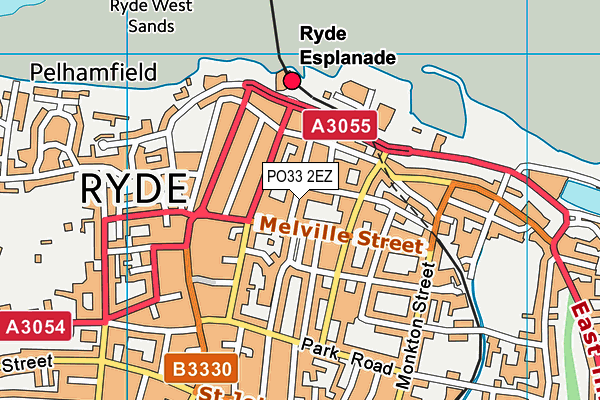 PO33 2EZ map - OS VectorMap District (Ordnance Survey) PO33 2EZ map - OS VectorMap District (Ordnance Survey)