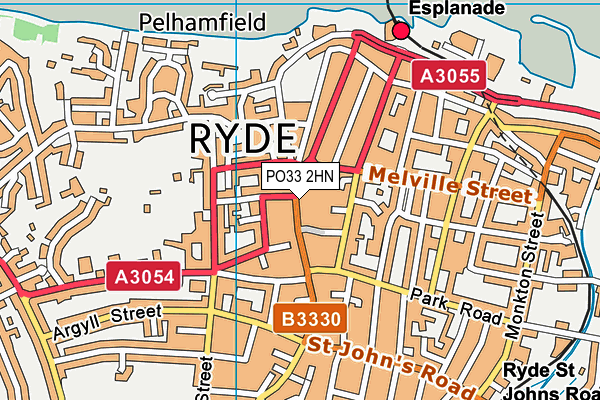 PO33 2HN map - OS VectorMap District (Ordnance Survey) PO33 2HN map - OS VectorMap District (Ordnance Survey)