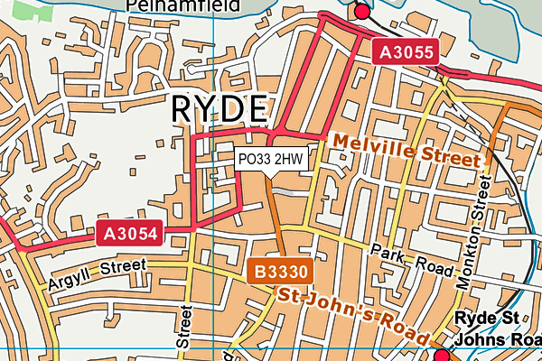 PO33 2HW map - OS VectorMap District (Ordnance Survey) PO33 2HW map - OS VectorMap District (Ordnance Survey)