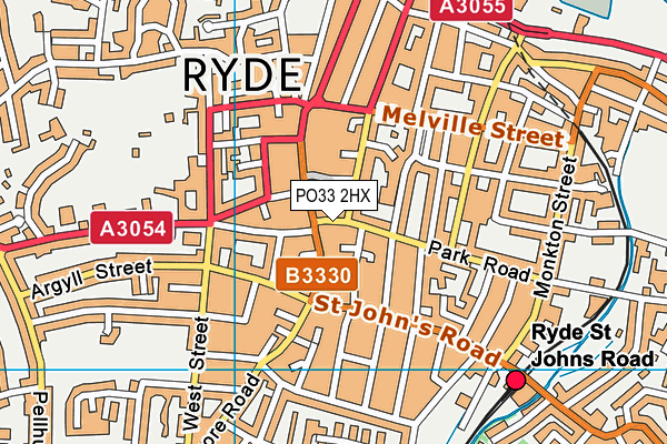 PO33 2HX map - OS VectorMap District (Ordnance Survey) PO33 2HX map - OS VectorMap District (Ordnance Survey)