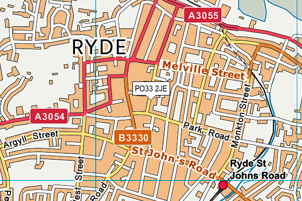 PO33 2JE map - OS VectorMap District (Ordnance Survey) PO33 2JE map - OS VectorMap District (Ordnance Survey)