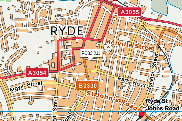 PO33 2JJ map - OS VectorMap District (Ordnance Survey) PO33 2JJ map - OS VectorMap District (Ordnance Survey)