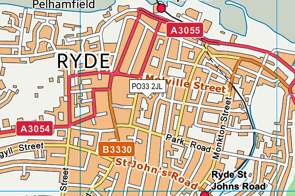 PO33 2JL map - OS VectorMap District (Ordnance Survey) PO33 2JL map - OS VectorMap District (Ordnance Survey)