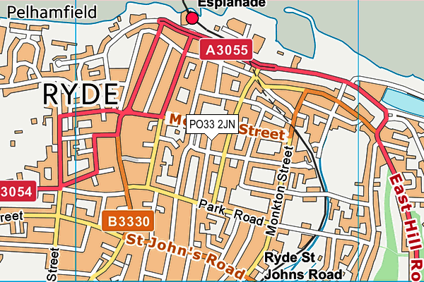 PO33 2JN map - OS VectorMap District (Ordnance Survey) PO33 2JN map - OS VectorMap District (Ordnance Survey)