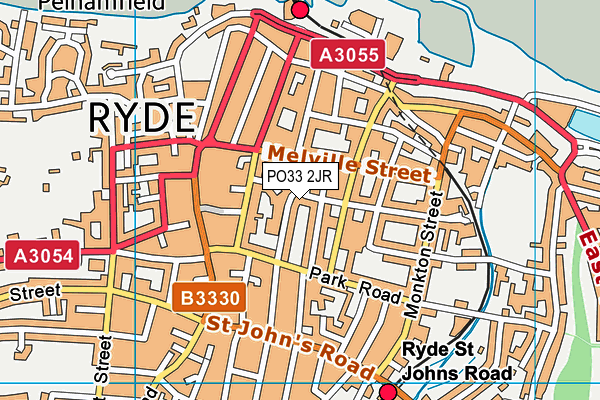 PO33 2JR map - OS VectorMap District (Ordnance Survey) PO33 2JR map - OS VectorMap District (Ordnance Survey)
