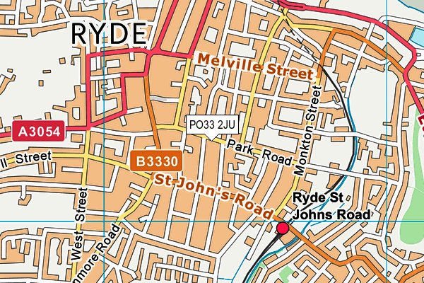 PO33 2JU map - OS VectorMap District (Ordnance Survey) PO33 2JU map - OS VectorMap District (Ordnance Survey)