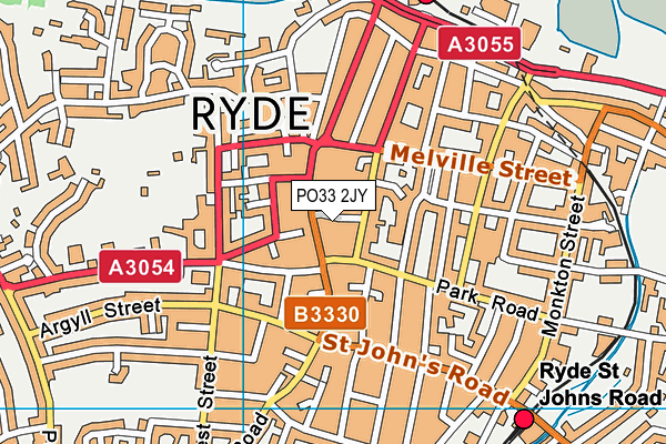 PO33 2JY map - OS VectorMap District (Ordnance Survey) PO33 2JY map - OS VectorMap District (Ordnance Survey)