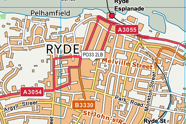 PO33 2LB map - OS VectorMap District (Ordnance Survey) PO33 2LB map - OS VectorMap District (Ordnance Survey)
