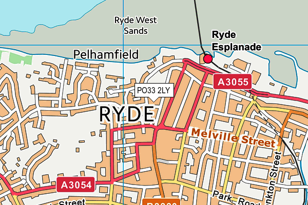 PO33 2LY map - OS VectorMap District (Ordnance Survey) PO33 2LY map - OS VectorMap District (Ordnance Survey)