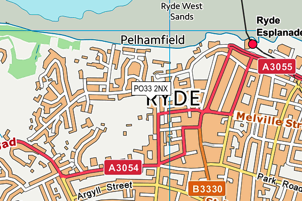 PO33 2NX map - OS VectorMap District (Ordnance Survey) PO33 2NX map - OS VectorMap District (Ordnance Survey)