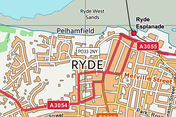 PO33 2NY map - OS VectorMap District (Ordnance Survey) PO33 2NY map - OS VectorMap District (Ordnance Survey)