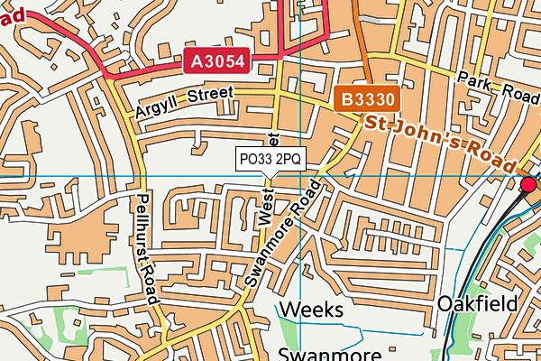 PO33 2PQ map - OS VectorMap District (Ordnance Survey) PO33 2PQ map - OS VectorMap District (Ordnance Survey)