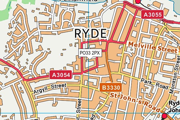 PO33 2PX map - OS VectorMap District (Ordnance Survey) PO33 2PX map - OS VectorMap District (Ordnance Survey)