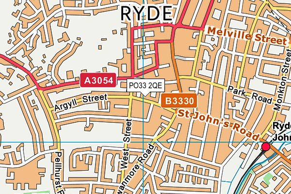 PO33 2QE map - OS VectorMap District (Ordnance Survey) PO33 2QE map - OS VectorMap District (Ordnance Survey)