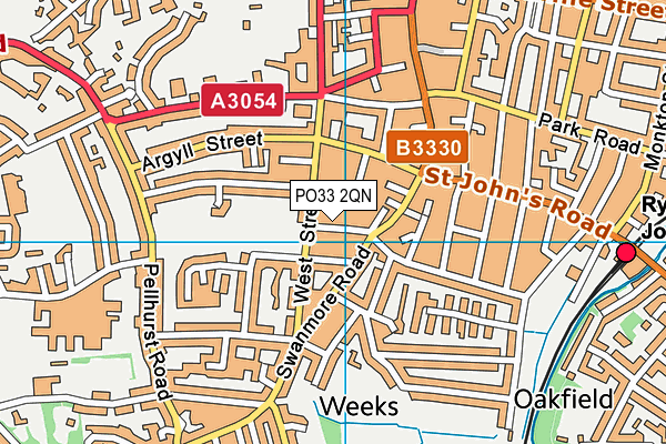 PO33 2QN map - OS VectorMap District (Ordnance Survey) PO33 2QN map - OS VectorMap District (Ordnance Survey)