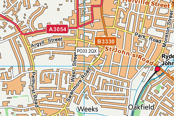PO33 2QX map - OS VectorMap District (Ordnance Survey) PO33 2QX map - OS VectorMap District (Ordnance Survey)