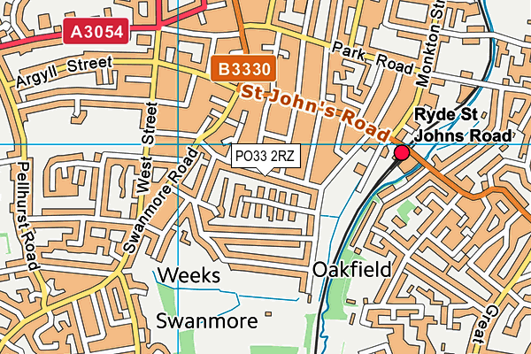 PO33 2RZ map - OS VectorMap District (Ordnance Survey)