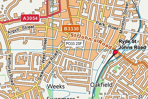 PO33 2SF map - OS VectorMap District (Ordnance Survey) PO33 2SF map - OS VectorMap District (Ordnance Survey)