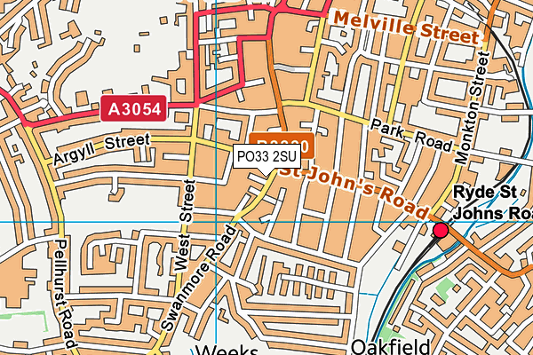 PO33 2SU map - OS VectorMap District (Ordnance Survey)