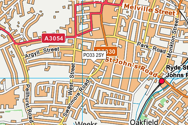 PO33 2SY map - OS VectorMap District (Ordnance Survey) PO33 2SY map - OS VectorMap District (Ordnance Survey)